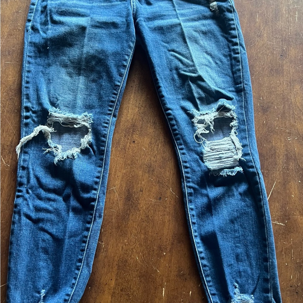 Cello Blue Denim with Red Stitching